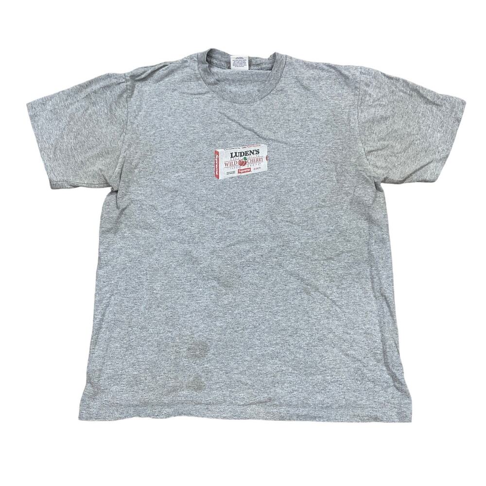 Supreme Ludens Cough Drops Box Logo T Shirt Men's M